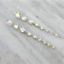 Diamond-Like Oval Raining Drops Long Dangle Stud Post Rhinestone Earrings