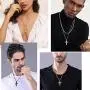 PROSTEEL Stainless Steel Cross Necklace for Men Women, Inspirational Necklace, Silver/Black/Gold Tone, Hypoallergenic, Engrave Text Available, Come Gift Box PROSTEEL Stainless Steel Cross Necklace for Men Women, Inspirational Necklace, Silver/Black/Gold Tone, Hypoallergenic, Engrave Text Available, Come Gift Box