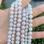 Natural AAA+ Quality Round White Cultured Freshwater Pearl Necklace Jewelry for Women Girls Anniversary Birthday Mother Christmas Gifts