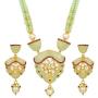 Aheli Matte Meenakari Pendant Earrings Pearl Beads Strands Necklace Set Indian Wedding Ethnic Fashion Jewelry for Women