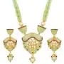 Aheli Matte Meenakari Pendant Earrings Pearl Beads Strands Necklace Set Indian Wedding Ethnic Fashion Jewelry for Women