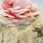 Happy Kisses Yoga Lotus Flower Necklace with OM Symbol – Cute Lotus Pendant Charm – with Empowering Message Card -Silver Plated