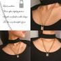 Krun Y Necklace Lock Pendant Simple Cute Necklaces Long Multilayer Chain Fashion Jewelry Women Girls Gift for Her