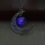 4Pcs Set 4 Colors Luminous Series Moon Love Heart Pendant Necklace Charm Fluorescent Crescent Necklace Glow in The Dark Necklace Valentines Day Gift for Women Girls 4Pcs Set 4 Colors Luminous Series Moon Love Heart Pendant Necklace Charm Fluorescent Crescent Necklace Glow in The Dark Necklace Valentines Day Gift for Women Girls