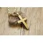 MEALGUET Two-Tone Black and Gold Stainless Steel Lords Prayer English Bible Verse Our Father Cross Crucifix Pendant Necklace MEALGUET Two-Tone Black and Gold Stainless Steel Lords Prayer English Bible Verse Our Father Cross Crucifix Pendant Necklace