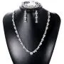 JOERICA Crystal Bridal Jewelry Set for Women Rhinestone Necklace Bracelet and Earrings Set for Wedding Bridesmaid JOERICA Crystal Bridal Jewelry Set for Women Rhinestone Necklace Bracelet and Earrings Set for Wedding Bridesmaid