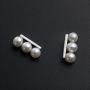 Pearl Dangle Earrings Freshwater Cultured White Pearl Climber Earrings Pearl Jewelry Gifts for Women Girls Wife