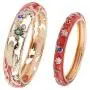UJOY Girls Womens Bracelets Jewelry Colourful Enameled Flower Birds Hinged Bangles Set as Gifts 55D25-88A31
