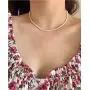 Cowlyn Pearl Necklace Baroque Cultured Strands Short Dainty Choker Tiny Chain Delicate Handmade Vintage Christmas Valentine Gift Packaging Jewelry Women Girls Cowlyn Pearl Necklace Baroque Cultured Strands Short Dainty Choker Tiny Chain Delicate Handmade Vintage Christmas Valentine Gift Packaging Jewelry Women Girls