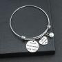 Ribukat Wedding Jewelry Aunt of The Groom Bangle Bracelet Thank You for Your Constant Love and Support Wedding Gift for Aunt