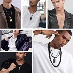 PROSTEEL Mens Stainless Steel Razor Blade Model Dog Tag Pendant Hip Hop Necklace, Punk Rock Jewelry, 22inch-24inch Adjustable, Come Gift Box