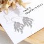 INFUSEU Sterling Silver Lotus Flower Dream Catcher Dangle Earrings for Women Charms Drop Earring