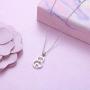 Sterling Silver Cute Cat Lover Gift Cat Pendant Necklace for Women Teen Girls, 18 Inches