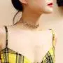 Konpicca 18K Real Gold Plated Chain Choker Necklace Hollow Tiny Butterfly Lucky Heart Link Necklace Minimalist Punk Clavicle Jewelry for Women Konpicca 18K Real Gold Plated Chain Choker Necklace Hollow Tiny Butterfly Lucky Heart Link Necklace Minimalist Punk Clavicle Jewelry for Women