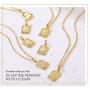 GoldChic Jewelry Tiny/Medium Square Initial Necklace for Women Men Girls, Dainty Letter Charm Necklaces (adjusts to 16-24 inch), Birthday with Gift Box - Customized Available