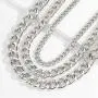 Ingemark 3 Layers Punk Rock Chain Necklace for Women Girls Stackable Layered Cool Chunky Thick Chain Choker Necklace Set