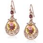 1928 Jewelry Rose Gold Amy Flower Dangle Earrings