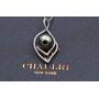 CHAULRI Lucky Peacock 9-10mm Genuine South Sea Tahitian Black Pearl Pendant Necklace 18K Gold Plated Sterling Silver - Jewelry Gifts for Women Wife Mom Daughter