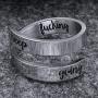 Stainless Steel Mantra Ring (Keep Fucking Going)