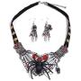 siya Vintage Ethnic Alloy Pendant Jewelry & Earring Set for Women Exaggerated Temperament Necklace Earrings Bracelet Gifts from Relatives and Friends