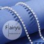 Fairyu Womens Wedding Necklaces Crystal Long Dangle Necklace Earrings Set Silver Bride Rhinestone Necklaces Earrings Drop Jewelry Dainty Y Pendant Necklace for Bridal