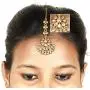 MUCH-MORE Sleek Design Gold Plated Maang Tikka for Girls & Kids & Women (MT-2228)