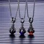 HUANIAN Charm Punk Titanium Stainless Steel Dragon Claw Pendant Crystal Ball Necklace,24inches Chain HUANIAN Charm Punk Titanium Stainless Steel Dragon Claw Pendant Crystal Ball Necklace,24inches Chain