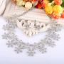 EVER FAITH Lots Snowflake Austrian Crystal Necklace Earrings Set