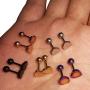 Junmpook 5 Pairs Stainless Steel Heart Earrings with Screw Back Stud Earrings Set for Women Girls Men