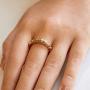 sloong 10pcs Classic Chunky Dome Ring Set 14k Gold Plated Ring Croissant Braided Twisted Signet Ring Stacking Band Ring Trendy Geometric Square Signet Ring Minimalist Statement Jewelry for Women Men