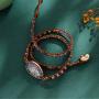 Plumiss Boho Handmade Natural Stone 3 Wrap Bracelet for Women Colection