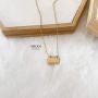 Obidos 14K Gold Plated Star Necklace | Gold Necklaces for Women | Square Pendant Necklace