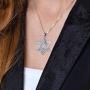 Marina Jewellery Real 925 Sterling Silver Chain Necklace with Jewish Token Pendant Charm, 18 or 24 Inch Box Chain (See Design/Chain Size Options)