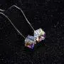 Cat Eye Jewels S925 Sterling Silver Swarovski Elements Crystal Dangle Stud Earrings for Women Girls Cat Eye Jewels S925 Sterling Silver Swarovski Elements Crystal Dangle Stud Earrings for Women Girls