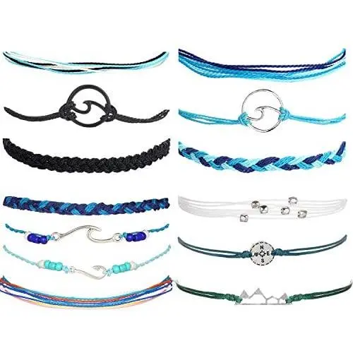 Wave Anklet for Women Vsco Bracelet Sunflower Braided Rope Bracelet Friendship Bohemian Handmade Bracelet Waterproof Anklet for Girls Wave Anklet for Women Vsco Bracelet Sunflower Braided Rope Bracelet Friendship Bohemian Handmade Bracelet Waterproof Anklet for Girls