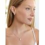 Mariell Delicate Round-Cut Cubic Zirconia Necklace Earrings Set for Brides, Bridesmaids or Everyday Wear