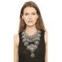 Zhenhui Statement Necklace for Women - Fashion Silver Long Bohemian Indian Jewelry Oxidized Chunky Necklace for Women Big Bib Ethnic Costume Jewelry (1)