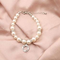 BAUNA Sobriety Gift Narcotics Anonymous Jewelry NA Symbol Pendant Bracelet Inspirational Recovery Gift