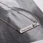 Winssi Mamasaurus Necklace Stainless Steel Dinosaur Bar Pendant Personalized Jewelry Gift Mom Grandma