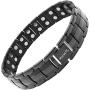 MagnetRX® Ultra Strength Magnetic Therapy Bracelet - Arthritis Pain Relief and Carpal Tunnel Magnetic Bracelets for Men - Adjustable Length with Sizing Tool (Black)
