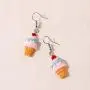 Cute Colorful Ice Cream Drop Earrings for Women Girls Little Pearl Ice Cream Dangle Earrings Creative Mini Dessert Jewelry