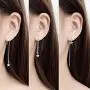 Sterling Silver Threader Tassel Earrings Star Drop Dangle Long Charm Earrings A Pair Sterling Silver Threader Tassel Earrings Star Drop Dangle Long Charm Earrings A Pair