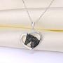 YL Horse Nckelace 925 Sterling Silver Animals Pendant Heart Jewelry for Women