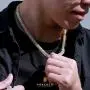 KRKC&CO Baguette Cut Tennis Chain, 14k Gold Chain for Men, Iced Out Chains Prong-Setting 5A Cubic Zirconia Stones Tennis Necklace, Hip Hop Jewelry, 6x4 mm, 18 20 22 24 Inches
