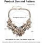 FSMILING Fashion Statement Collar Necklace for Women,Vintage Gold Bib Chunky Necklace Costume Statement Jewelry