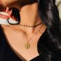 Avanlin Vintage Layered Necklaces Gold Virgin Mary Pendant Necklace Black Crystal Beaded Satellite Chain Choker Jewelry for Women and Girls