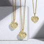 Trendsmax Heart Love Initial Letter A to Z Alphabet Pendant Necklace Gift for Women Girls Gold Plated Stainless Steel Rolo Link Chain Necklace Length Personalized