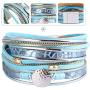 GelConnie Women Leather Wrap Bracelet Multilayer Braided Bracelet Boho Cuff Bracelet Bohemian Jewelry for Wife，Sister, Daughter