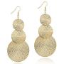 14K Gold Drop Dangle Earrings for Women Fashion Big Bohemia Vintage Circular Statement Earrings for Party Prom Dangling