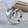Flongo Mens Biker Stainless Steel Spanner Mechanic Wrench Tool Polished Ring Band Flongo Mens Biker Stainless Steel Spanner Mechanic Wrench Tool Polished Ring Band
